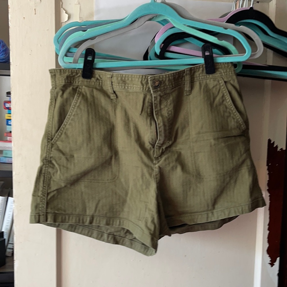 Madewell Camp Shorts Olive Green sz XL